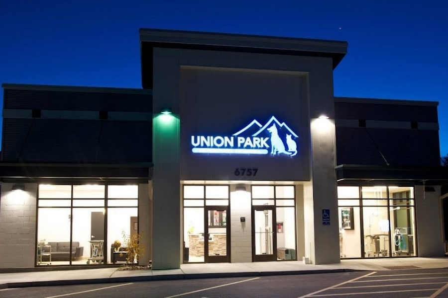 Union Park Veterinary Hospital at Night